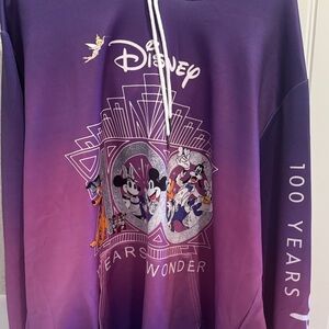 Disney Purple Gradient Hoodie with Mickey and Friends